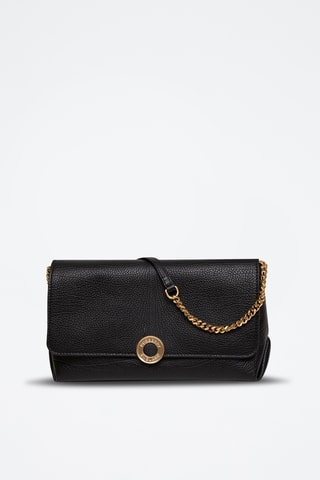 Sac bandoulière en cuir - Noir