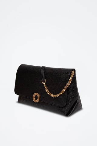 Sac bandoulière en cuir - Noir