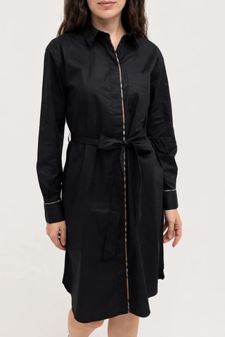 Robe chemise Check - Noir