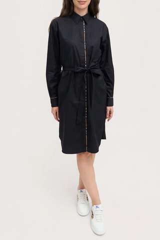 Robe chemise Check - Noir