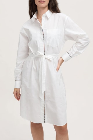 Robe chemise Check - Blanc