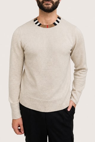 Pull en laine et cachemire Icon - Beige