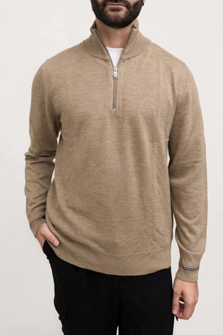 Pull en laine mérinos Itter - Camel
