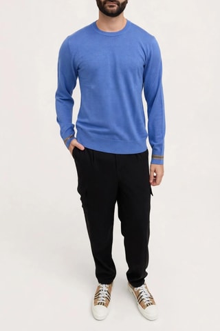 Pull en laine mérinos Paradise - Bleu
