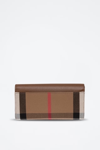 Portefeuille en cuir grainé Halton - Blanc, marron et noir