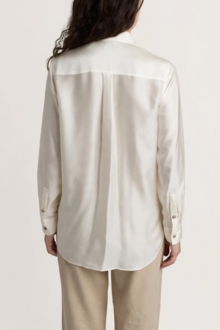 Chemisier en soie mûrier de Silk - Beige