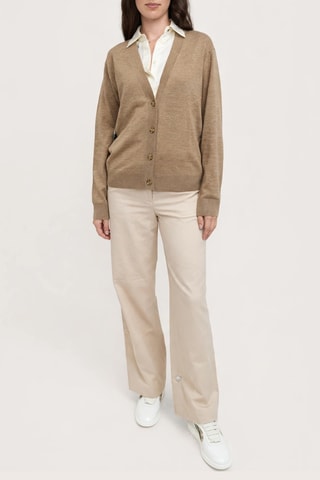 Gilet en laine mérinos Tamia - Camel