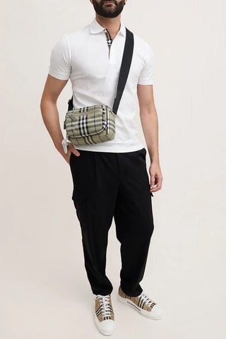 Sac bandoulière Check - Marron