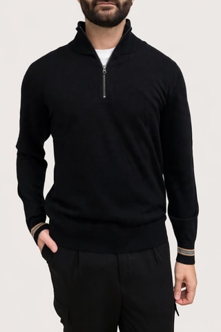 Pull en laine mérinos Icon - Noir