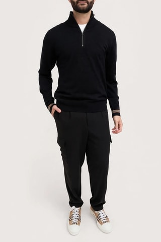 Pull en laine mérinos Icon - Noir