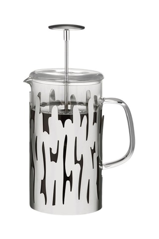 Cafetera con émbolo de acero inoxidable Barkoffee - 72 cl - 8 tazas - Blanco