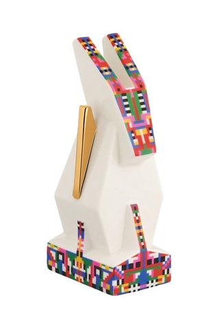 Figurita de porcelana Donkey - 4 x 12 x 5,5 cm - Blanco