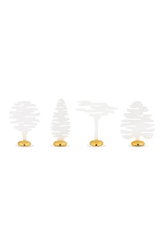 Juego de 4 portaetiquetas Barkplacetree Boucquillon & Maaoui - Blanco