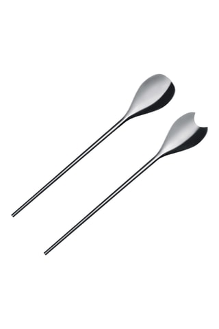 2 cubiertos de ensalada de acero inoxidable Humancollection Moretti-Savoy - 29,8 cm