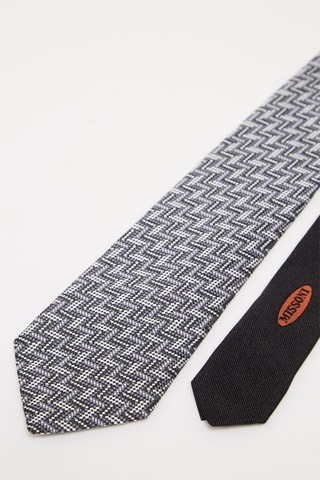 Cravate en soie - Gris