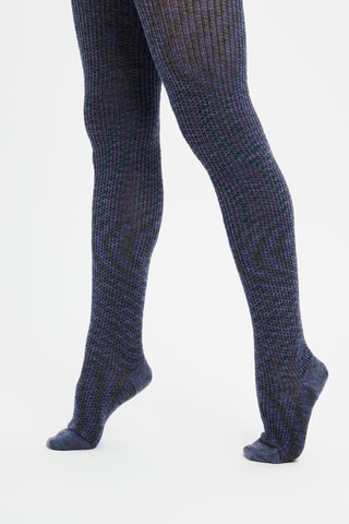 Collant en laine -  Bleu marine