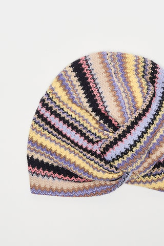 Turban en laine - Noir et marron