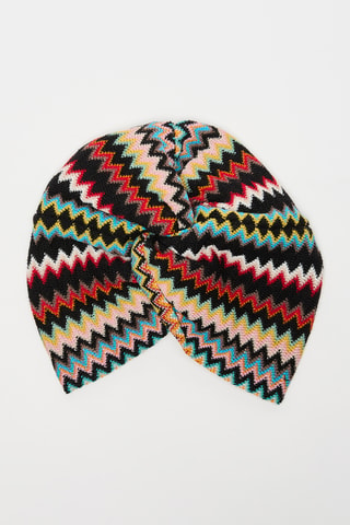 Turban en laine vierge - Noir