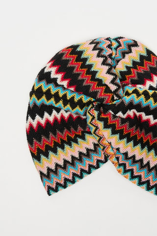 Turban en laine vierge - Noir
