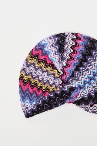 Turban en laine - Blanc et noir