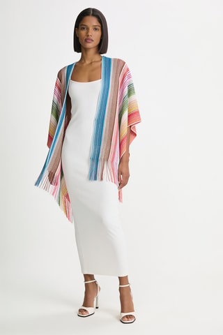 Poncho - Bleu et rose