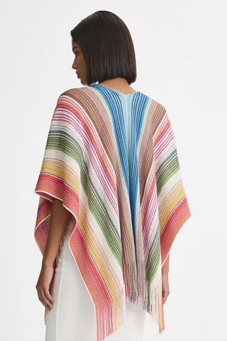 Poncho - Bleu et rose