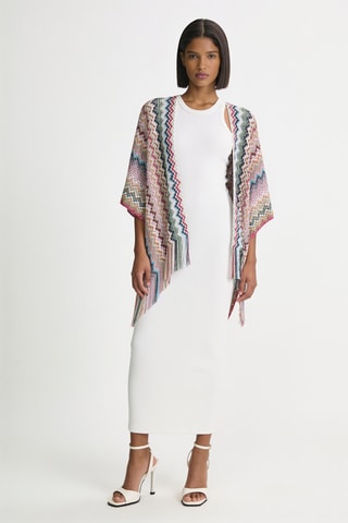 Poncho - Blanc et rouge