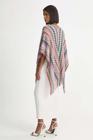 Poncho - Blanc et rouge