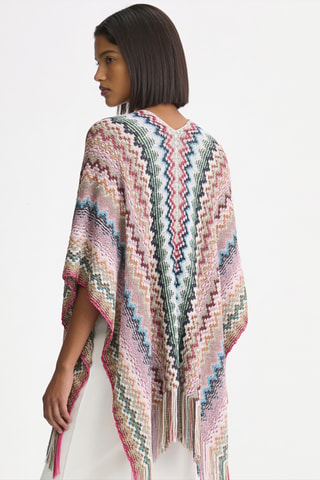 Poncho - Blanc et rouge