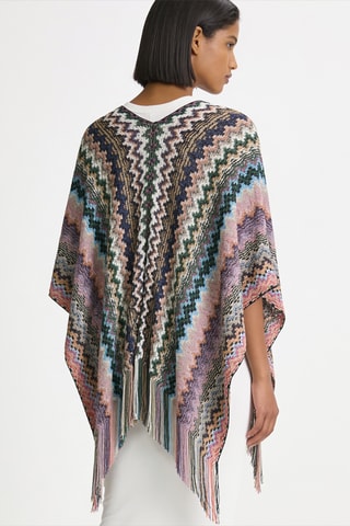 Poncho - Marron et bleu