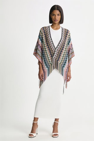 Poncho - Marron et bleu