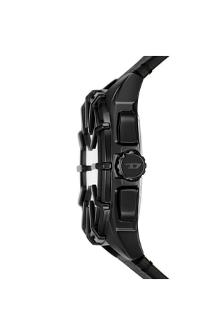 Orologio al quarzo in pelle - Cronografo - Nero e rosso