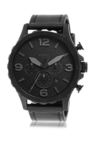 Orologio al quarzo in pelle - Cronografo - Nero