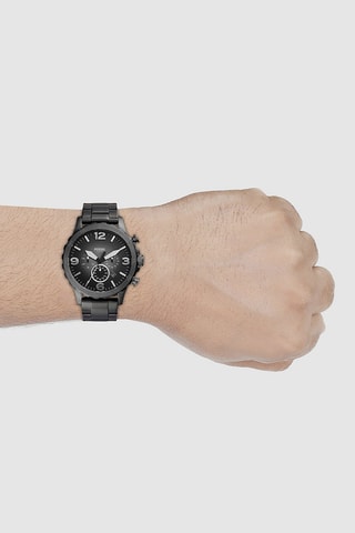 Orologio al quarzo in acciaio - Cronografo - Nero