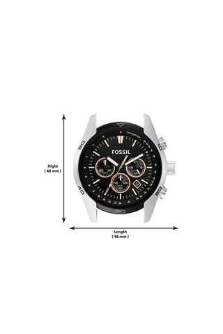 Orologio al quarzo in pelle - Cronografo - Marrone e argentato 