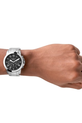 Orologio al quarzo in acciaio - Cronografo - Argentato