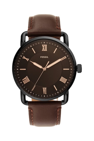 Orologio al quarzo in pelle - Marrone e nero