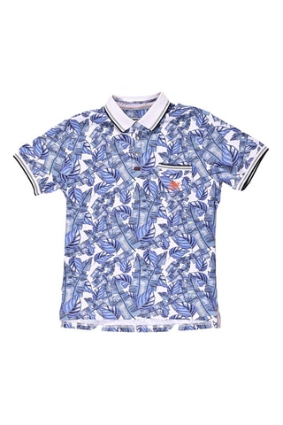 Polo Pechot - Blanc et bleu