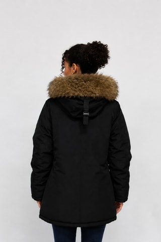 Parka à capuche Asna - Marron et noir