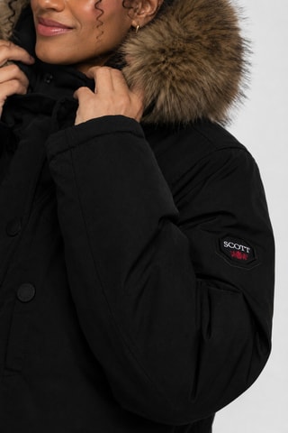 Parka à capuche Asna - Marron et noir