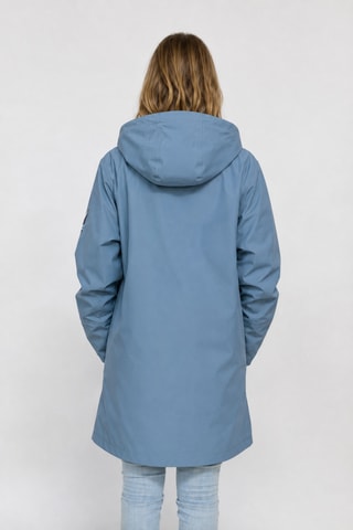 Parka impérméable à capuche Raina - Noir et bleu