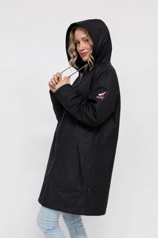 Parka impérméable à capuche Raina - Noir