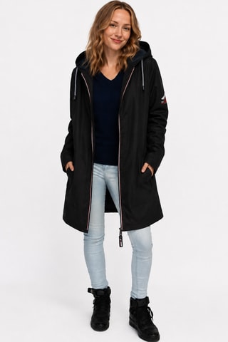Parka impérméable à capuche Raina - Noir