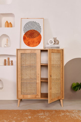 Armoire en chêne 2 portes Hazeran - 40 x 110 x 90 cm