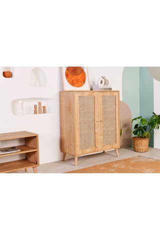 Armoire en chêne 2 portes Hazeran - 40 x 110 x 90 cm