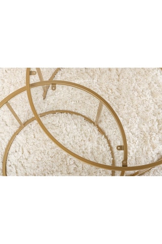 2 tables gigognes en verre Aurum - 60 x 39 x 60 / 80 x 43 x 80 cm