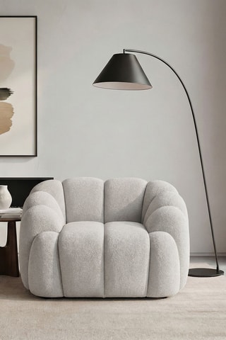 Fauteuil - Gris clair - En tissu texturé