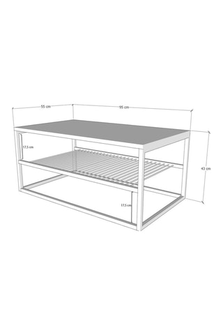 Table basse - 95 x 55 x 43 cm