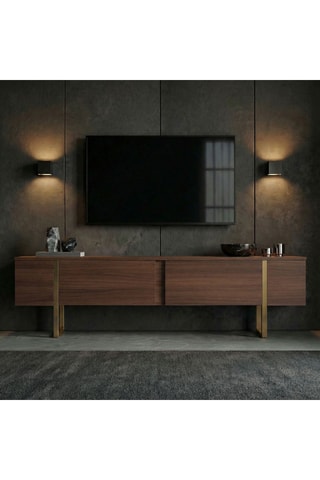 Meuble TV 2 portes - 180 x 30 x 50,5 cm