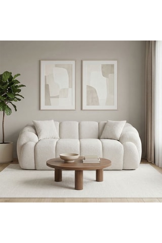 Canapé - Beige - 2 places - En tissu texturé